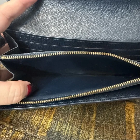 Louis Vuitton Monogram Idylle Portefeuille Sarah Long Wallet Black - Picture 7 of 13